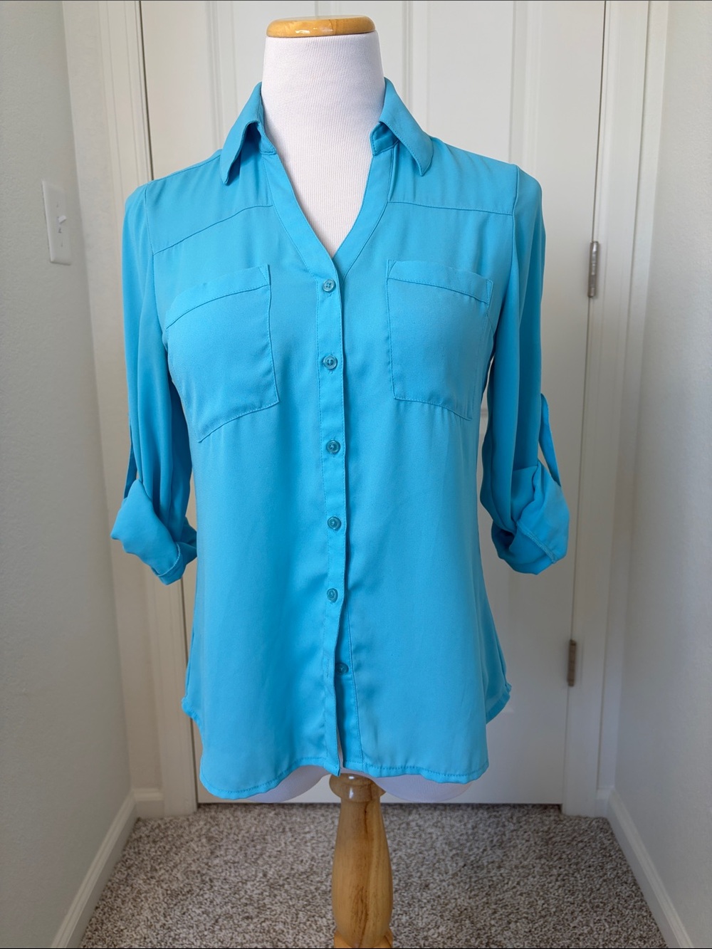 Express Turquoise The Portofino Shirt